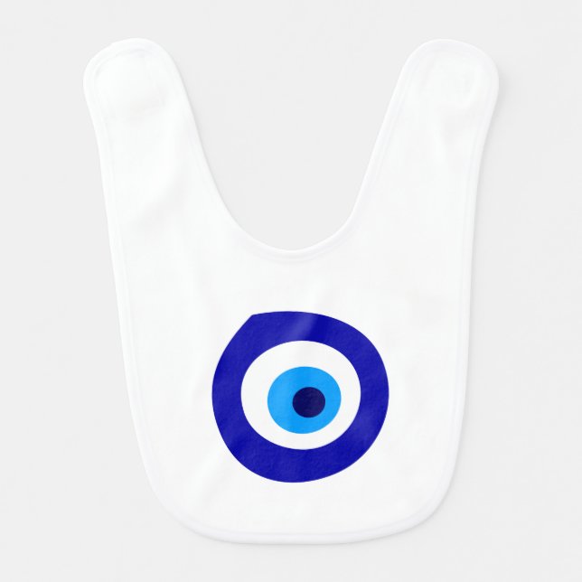 Evil eye symbol baby bib (Front)