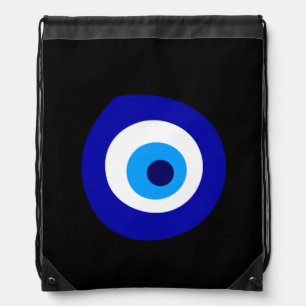 evil eye symbol drawstring bag