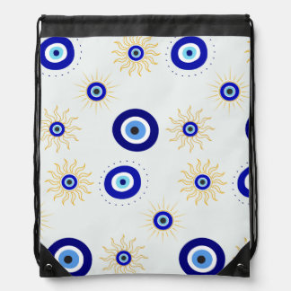 Evil Eye Symbol Drawstring Bag