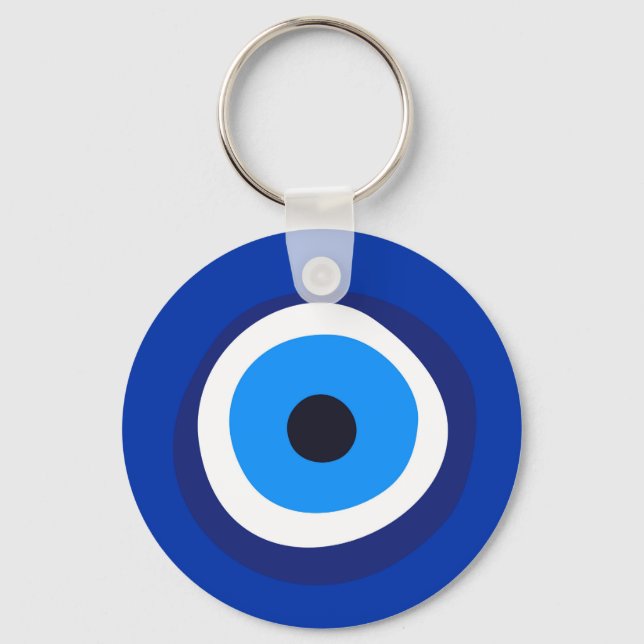 evil eye symbol greek turkish arab talisman keychain (Front)