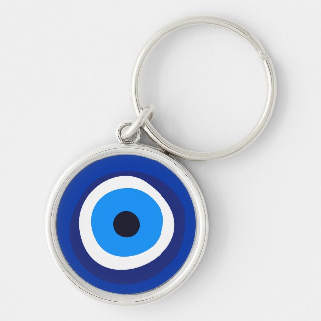evil eye symbol greek turkish arab talisman keychain (Front)