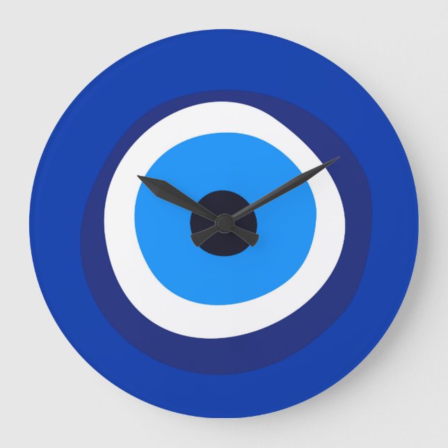 evil eye symbol greek turkish arab talisman large clock (Front)
