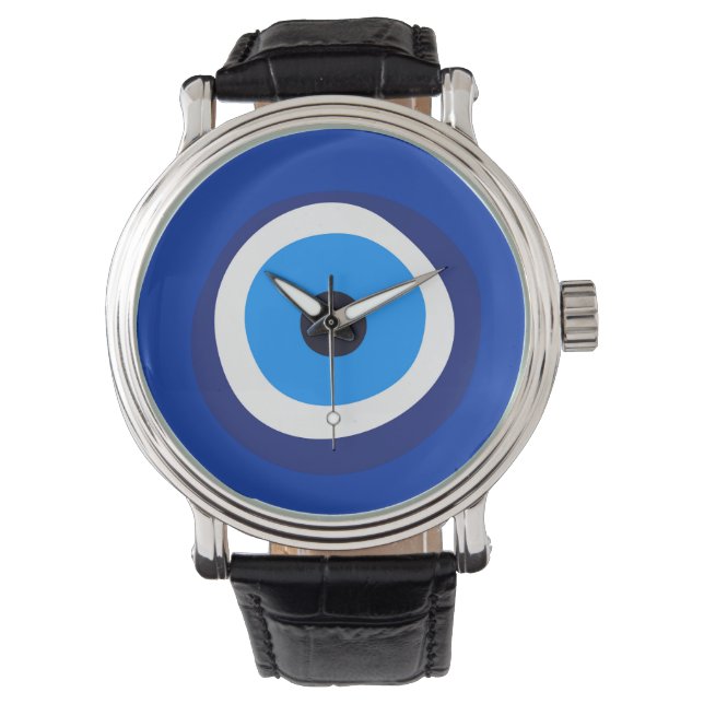 evil eye symbol greek turkish arab talisman watch (Front)