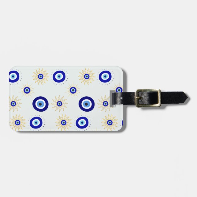 Evil Eye Symbol Luggage Tag (Front Horizontal)