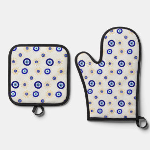 Evil Eye Symbol Oven Mitt & Pot Holder Set