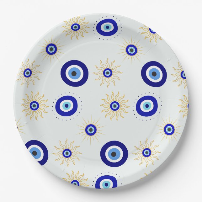 Evil Eye Symbol Paper Plates (Front)