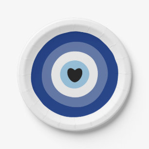 Evil Eye Symbol Protection Paper Plates
