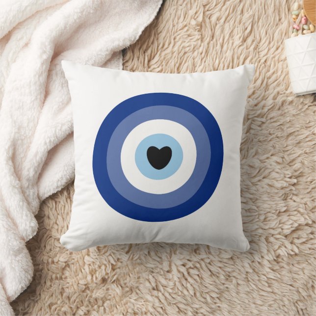 Evil Eye Symbol Protection Throw Pillow (Blanket)