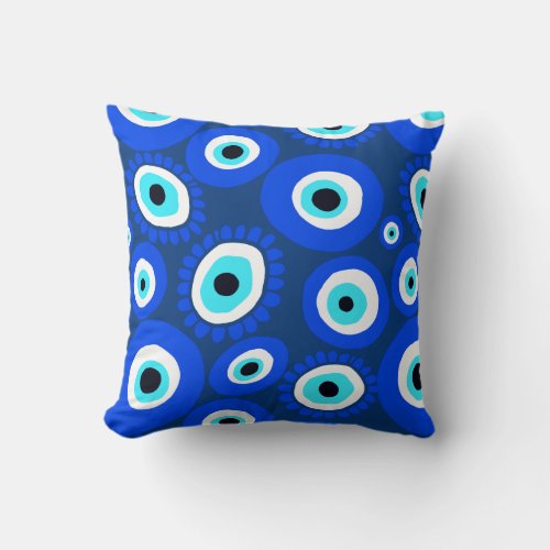 Evil Eye Symbolic Protector From Evil Throw Pillow