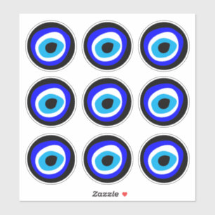 Evil Eye Talisman & Arabic amulet /Greek charm BL Sticker