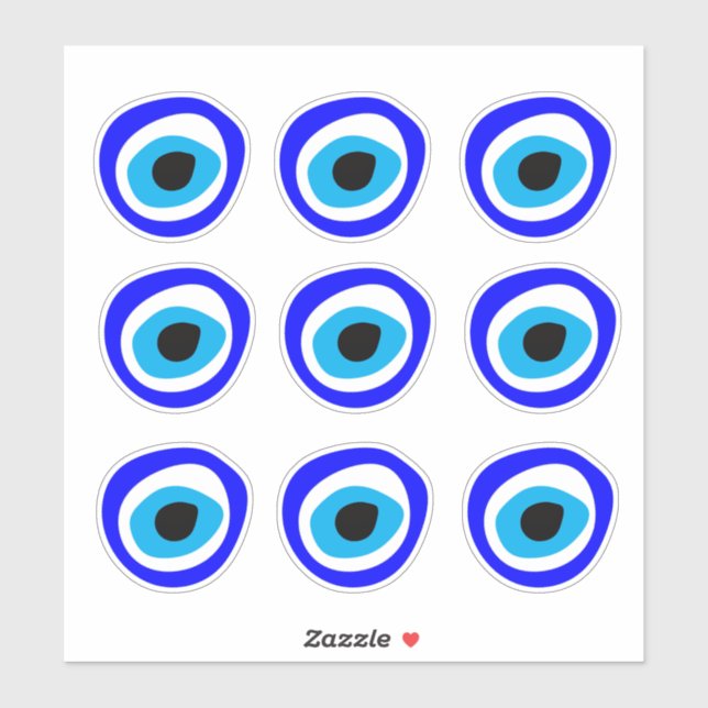 Evil Eye Talisman & Arabic amulet /Greek charm Sticker (Sheet)
