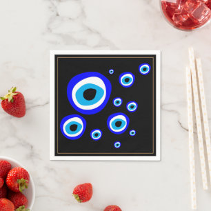 Evil Eye Talisman & Arabic Amulet Greek / Turkish Napkins