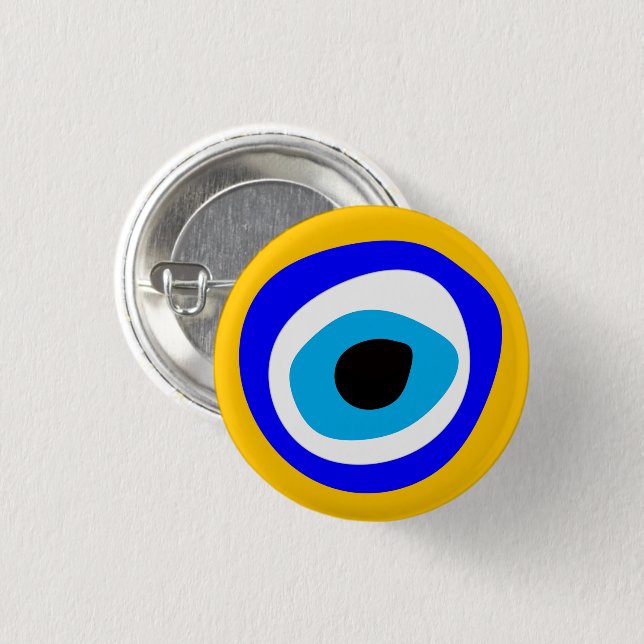 Evil Eye Talisman & Arabic Amulet /Turkish fashion Button (Front & Back)