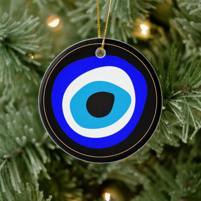 Evil Eye Talisman & Arabic Amulet /Turkish, Greek Ceramic Ornament (Tree)