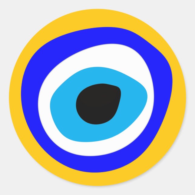 Evil Eye Talisman & Arabic Amulet /Turkish, Greek  Classic Round Sticker (Front)