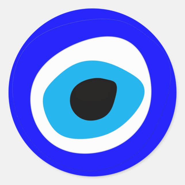 Evil Eye Talisman & Arabic Amulet /Turkish, Greek Classic Round Sticker (Front)