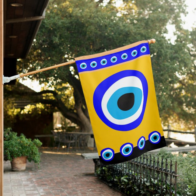 Evil Eye Talisman & Arabic Amulet /Turkish, Greek House Flag (In SItu)