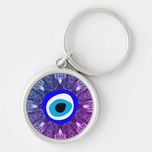 Evil Eye Talisman & Arabic Amulet /Turkish, Greek Keychain (Front)