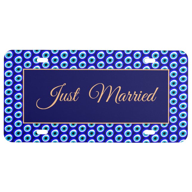 Evil Eye Talisman & Arabic Amulet /Turkish, Greek License Plate (Front)