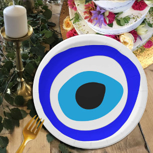Evil Eye Talisman & Arabic Amulet /Turkish, Greek Paper Plates