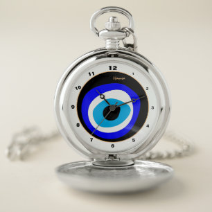 Evil Eye Talisman & Arabic Amulet /Turkish, Greek  Pocket Watch