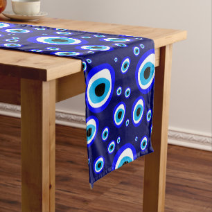 Evil Eye Talisman & Arabic Amulet /Turkish, Greek Short Table Runner