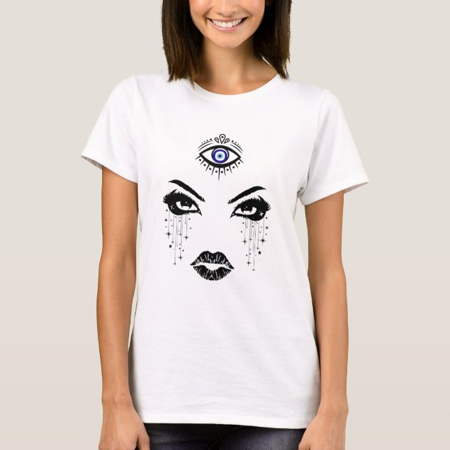 Evil eye third eye protection Tshirt (Front)