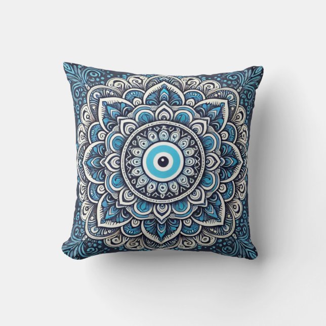 Evil eye throw pillow (Front)