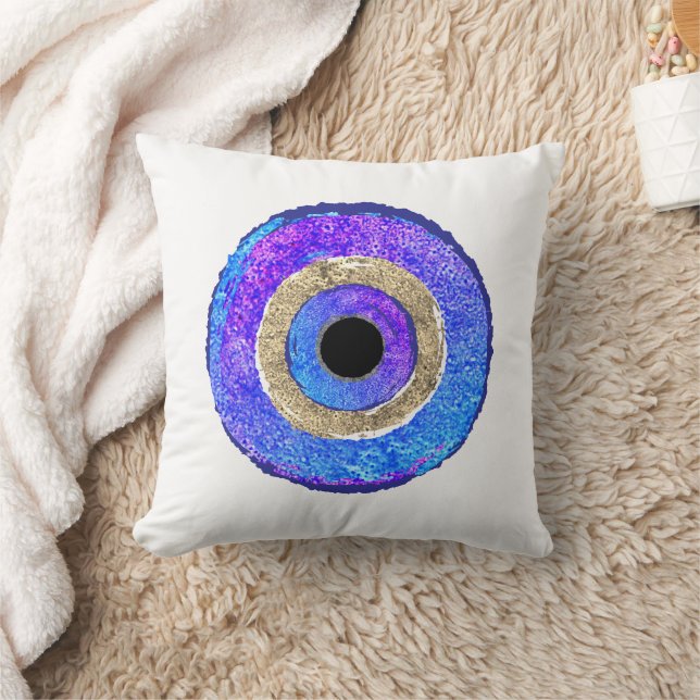 Evil Eye Throw Pillow (Blanket)