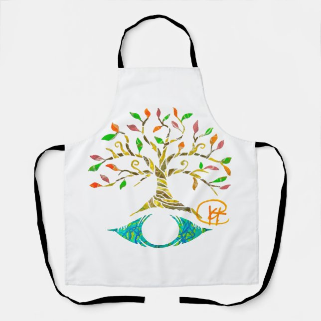 Evil Eye Tree of Life Graffiti Art Apron (Front)