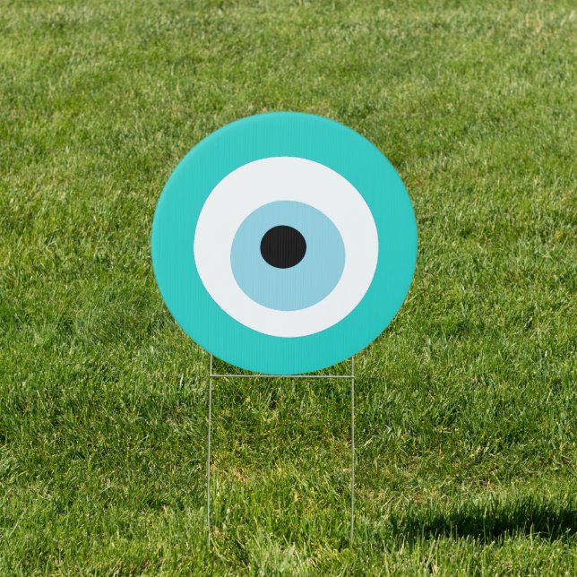 Evil Eye Turquoise Nazar Sacred Symbol Protection  Sign (Insitu)