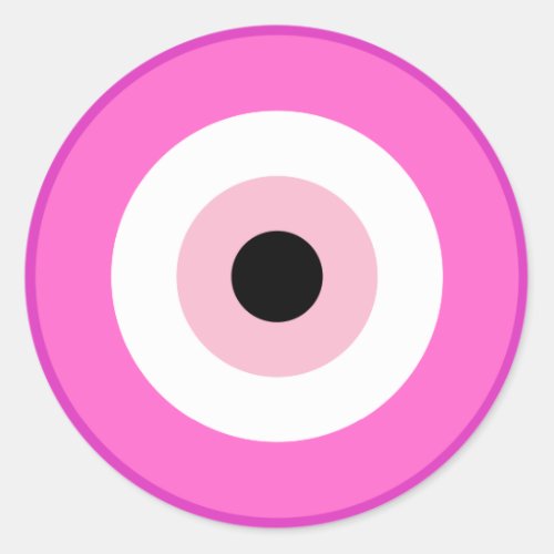 Evil Eye Ward Off Breast Cancer Classic Round Sticker