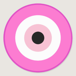 Evil Eye Ward Off Breast Cancer Classic Round Sticker
