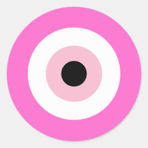 Evil Eye Ward Off Breast Cancer Classic Round Sticker