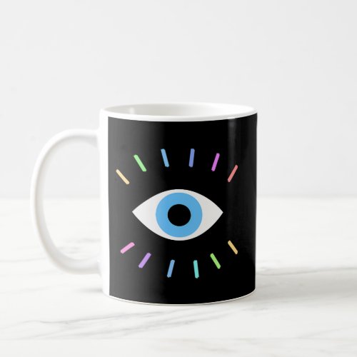 Evil Eye With Rainbow Lashes Coffee Mug