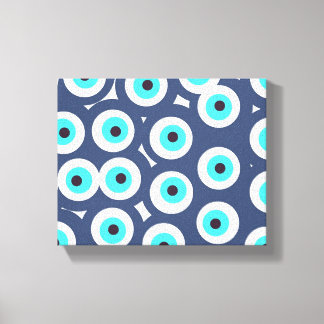 Evil eye wrapped canvas print