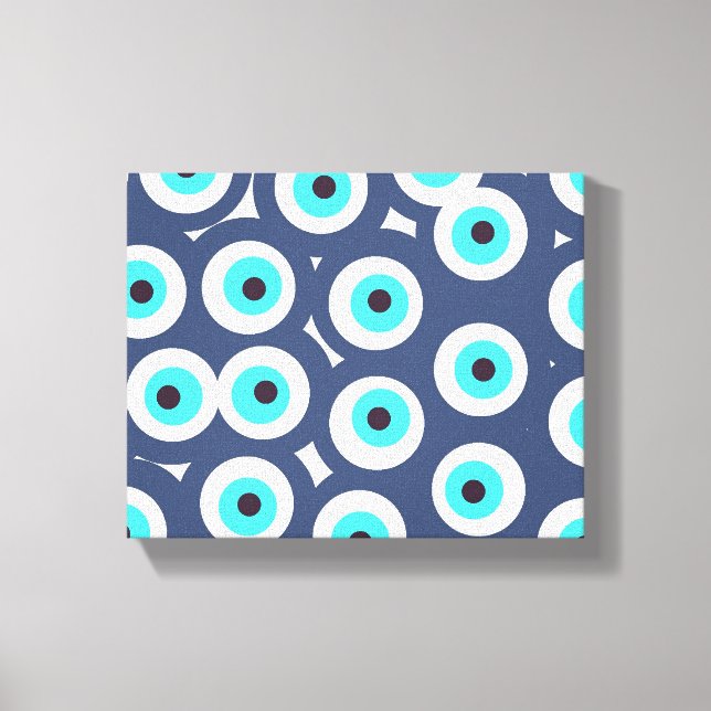 Evil eye wrapped canvas print (Front)