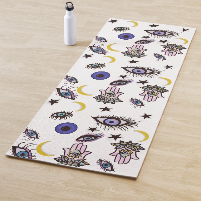 Evil eye yoga mat, celestial yoga yoga mat (In Situ)