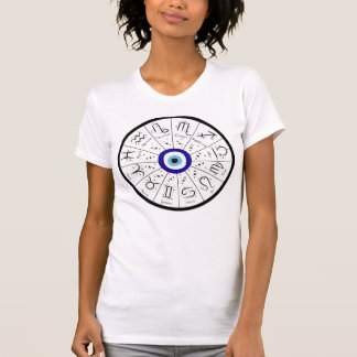 Evil eye/zodiac signs white t-shirt