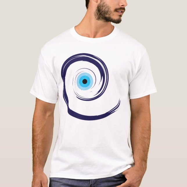 Evil EyeEvil Eye Artistic Blue Greek T-Shirt (Front)