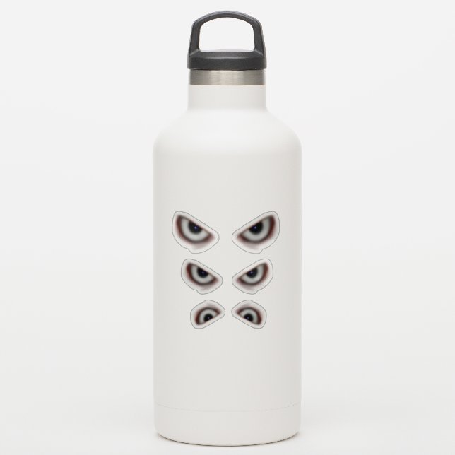 Evil Eyes / Creepy Eyes Halloween Sticker (Waterbottle)