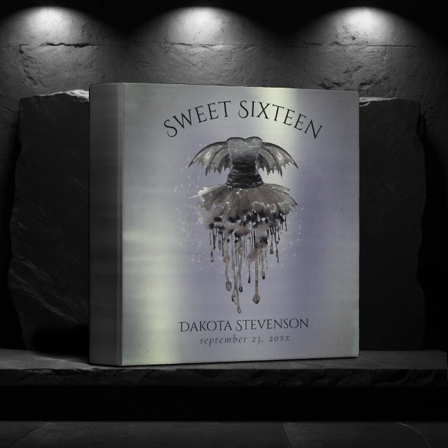 Evil Fairy Gown | Gothic Black Vampy Rock Sheen 3 Ring Binder (Creator Uploaded)