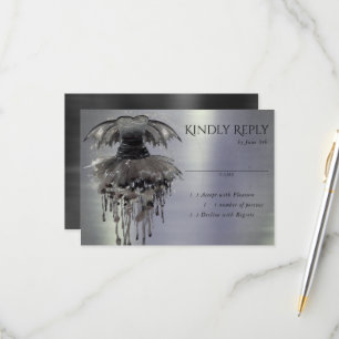 Evil Fairy Gown Gothic Black Vampy Rock Sheen RSVP Card