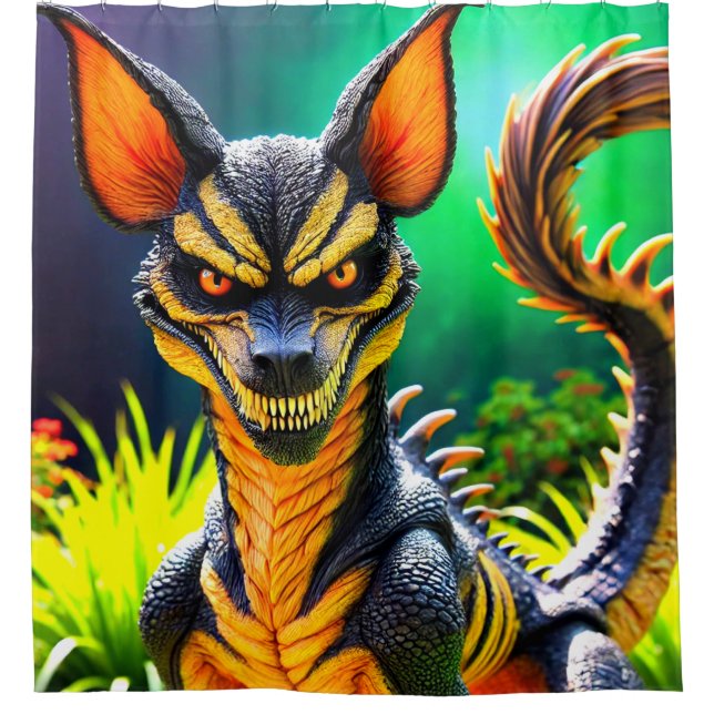 Evil Fantasy Creature Shower Curtain (Front)