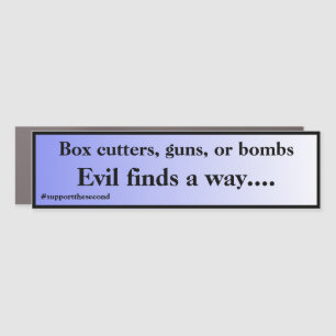 Evil Finds a Way Blue Fade Car Magnet