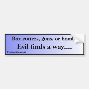 Evil Finds a Way Blue Fade Car Magnet Bumper Sticker