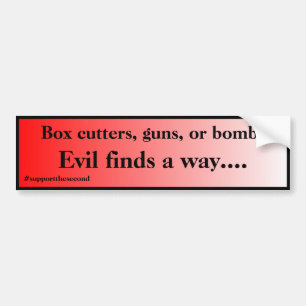 Evil Finds a Way Red Fade Bumper Sticker