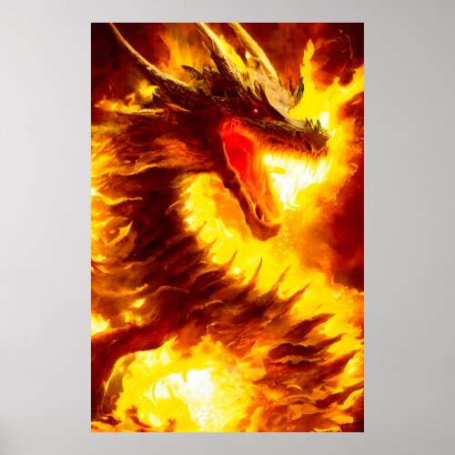 Evil Fire Dragon Poster