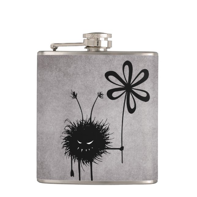 Evil Flower Bug - Vintage Cute Gothic Creature Flask (Front)
