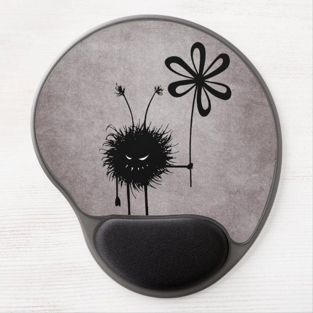 Evil Flower Bug Vintage Ergonomic Gel Mouse Pad (Front)